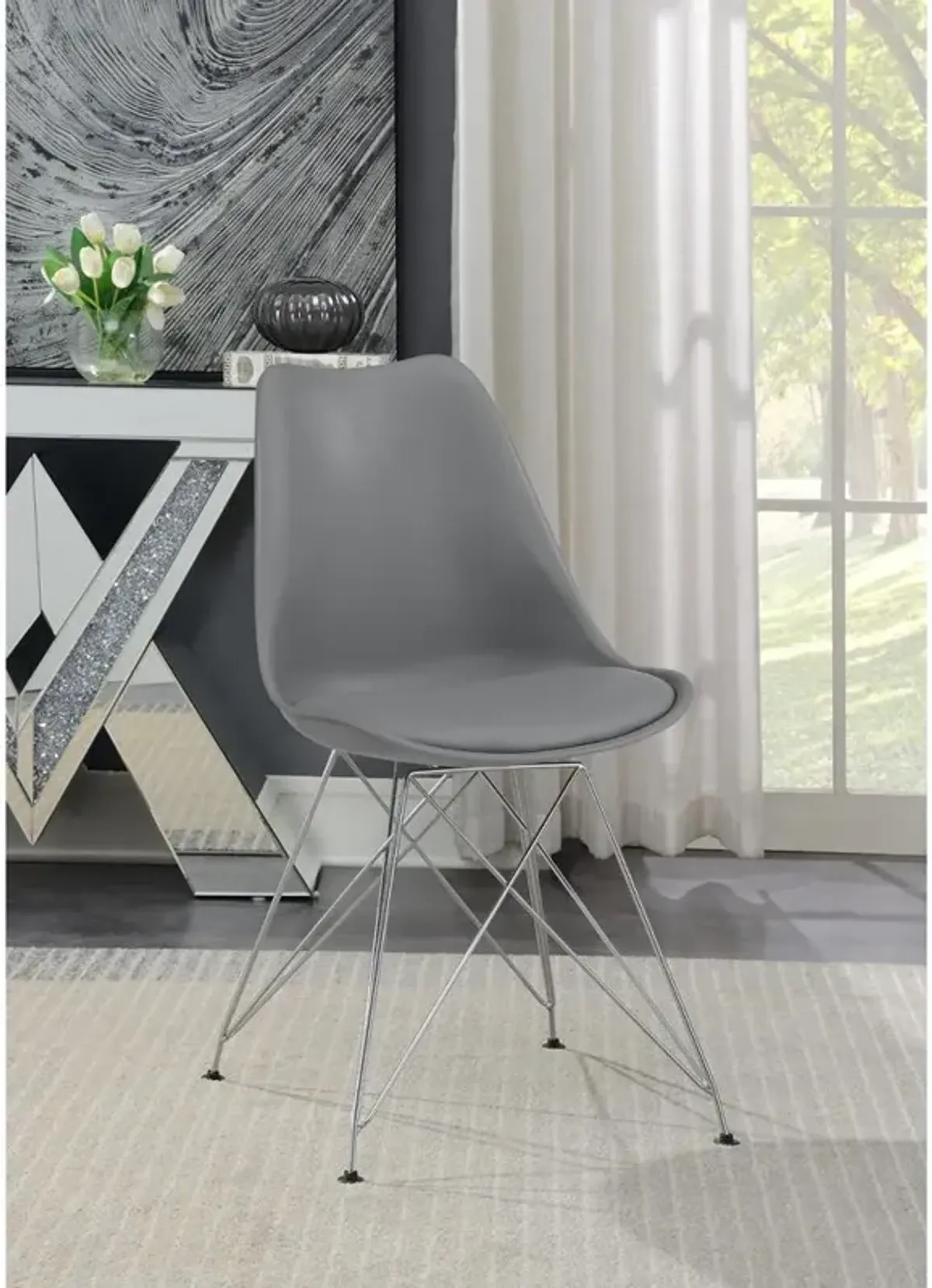 Juniper Upholstered Side Chairs Grey (Set of 2)