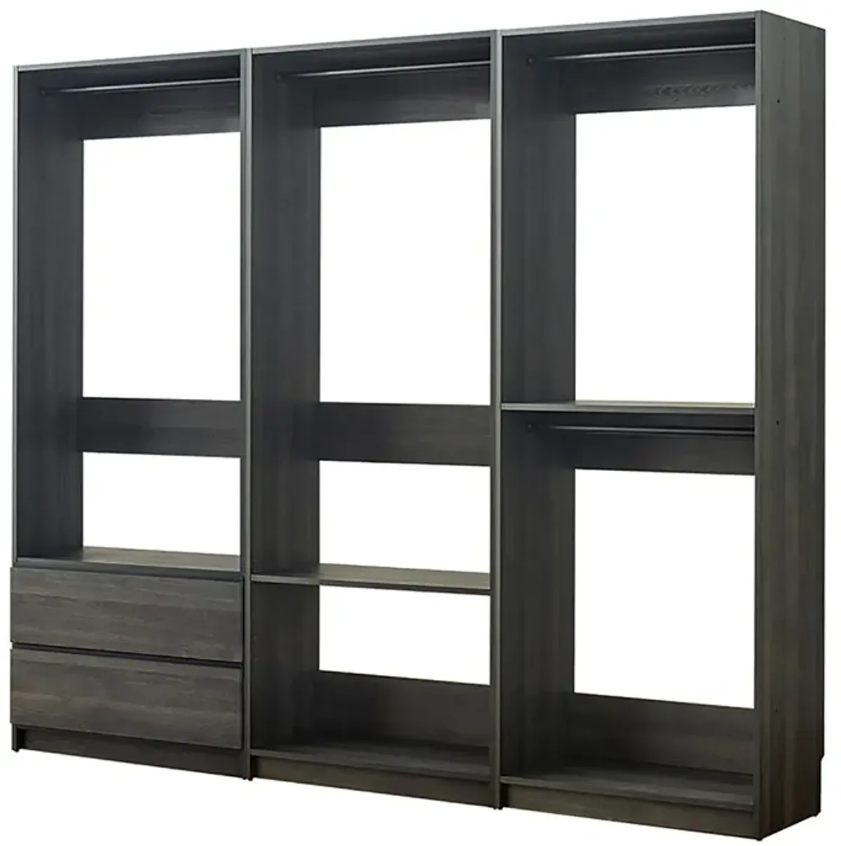 Prosper Gray Freestanding Walk in Wood Closet System