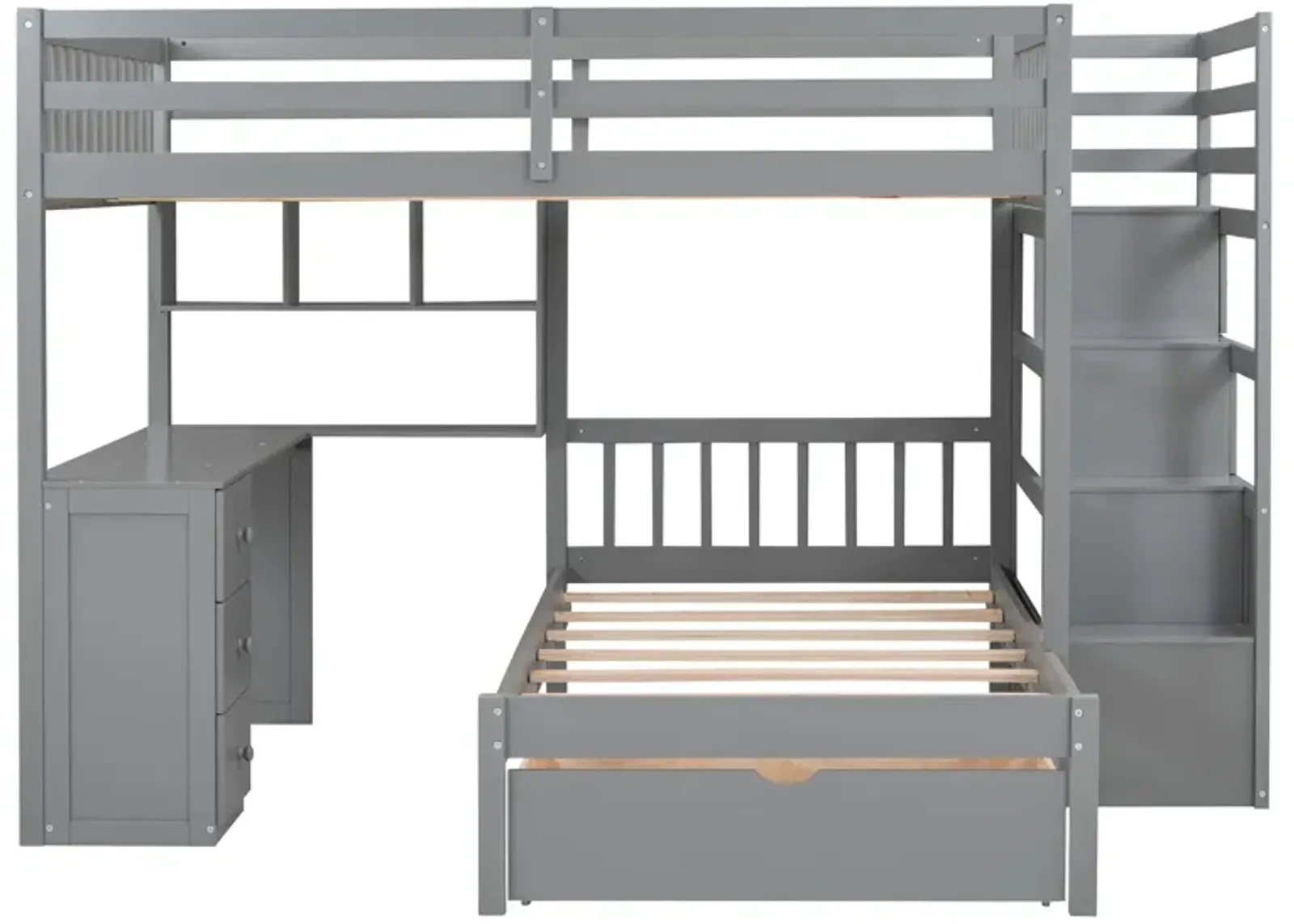 Merax Bunk Bed with Storage Staircase