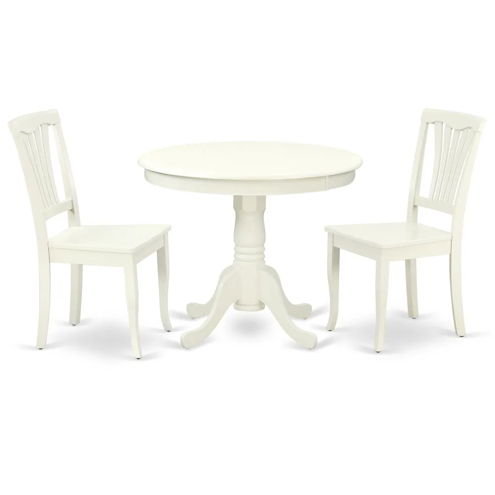 Dining Room Set Linen White, ANAV3-LWH-W