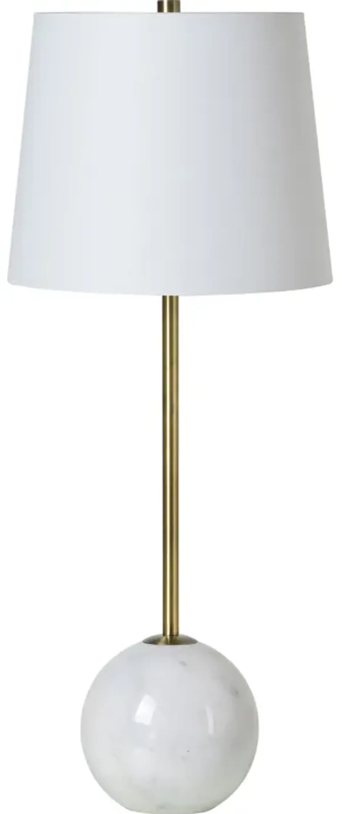 Set of 2 Marble Finish Classical Table Lamp with Natural White Tapered Shade 27"
