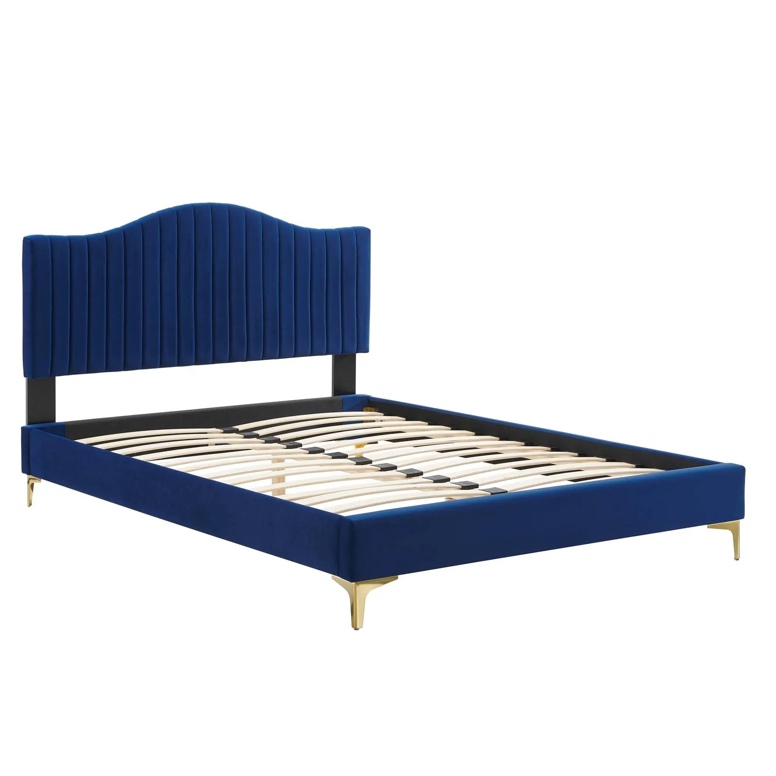 Modway - Juniper Channel Tufted Performance Velvet Full Platform Bed