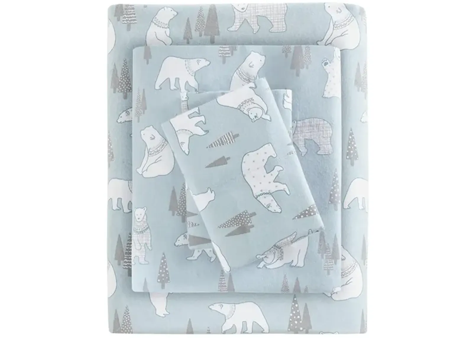 Gracie Mills Persephone 4-Peice Cotton Flannel Sheet Set