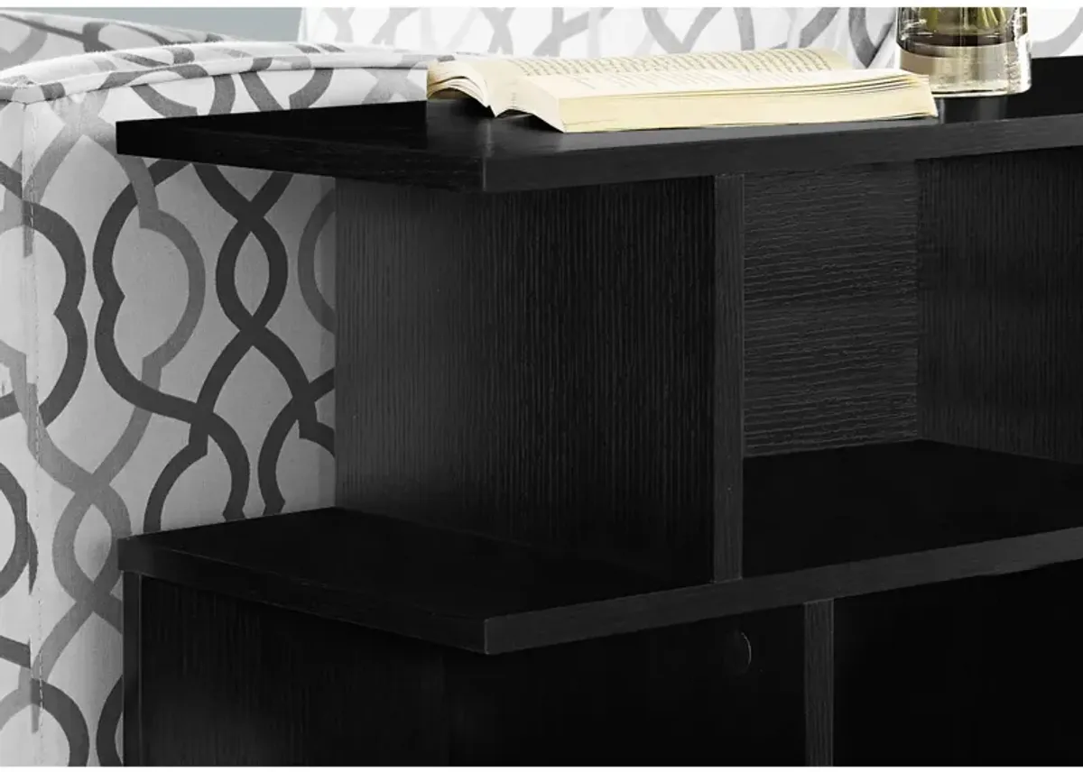 Monarch Specialties I 2473 Accent Table, Side, End, Nightstand, Lamp, Living Room, Bedroom, Laminate, Black, Contemporary, Modern