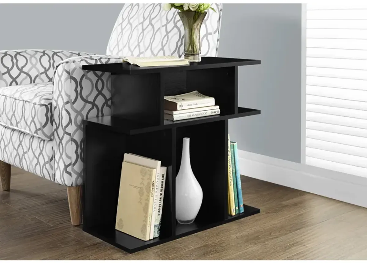 Monarch Specialties I 2473 Accent Table, Side, End, Nightstand, Lamp, Living Room, Bedroom, Laminate, Black, Contemporary, Modern