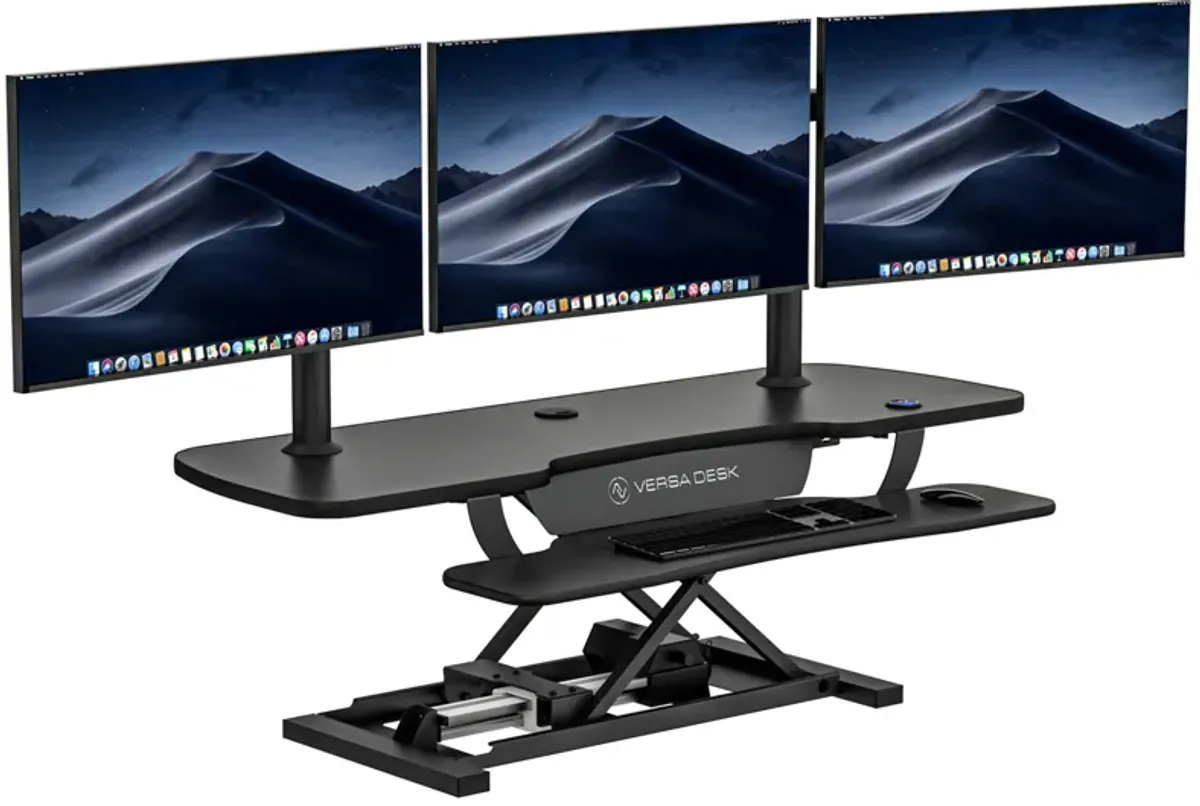 VersaDesk PowerPro® 48"W Electric Adjustable Standing Desk Converter, Black