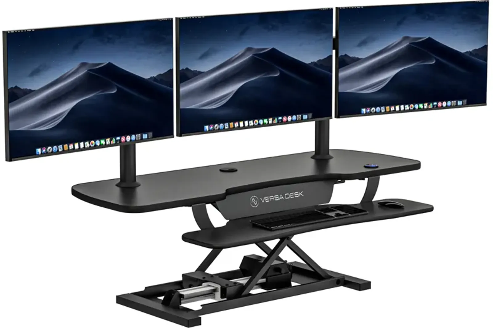 VersaDesk PowerPro® 48"W Electric Adjustable Standing Desk Converter, Black