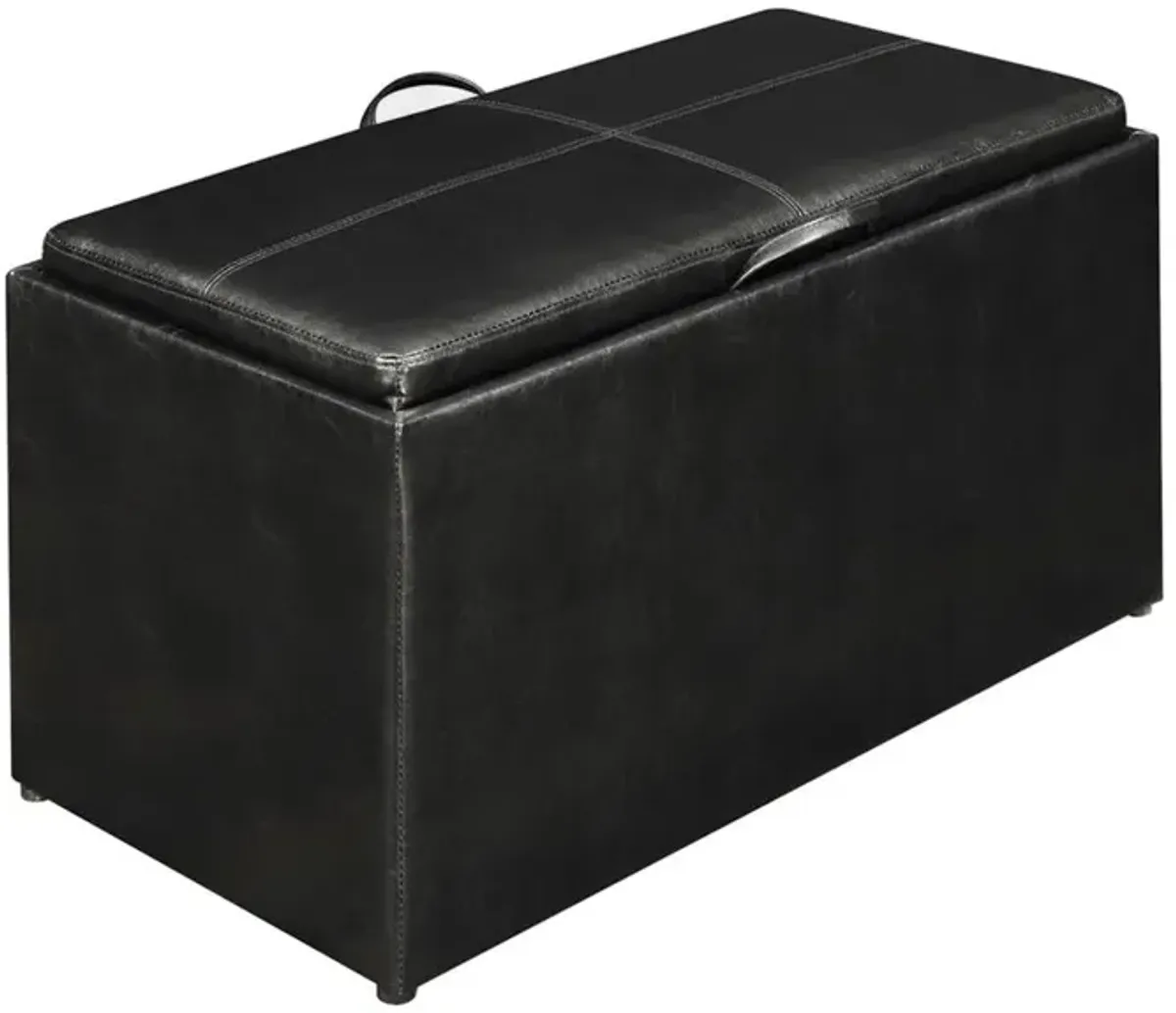 Convience Concept, Inc. Comfort Sheridan Storage Ottoman with Reversible Tray and 2 Side Ottomans