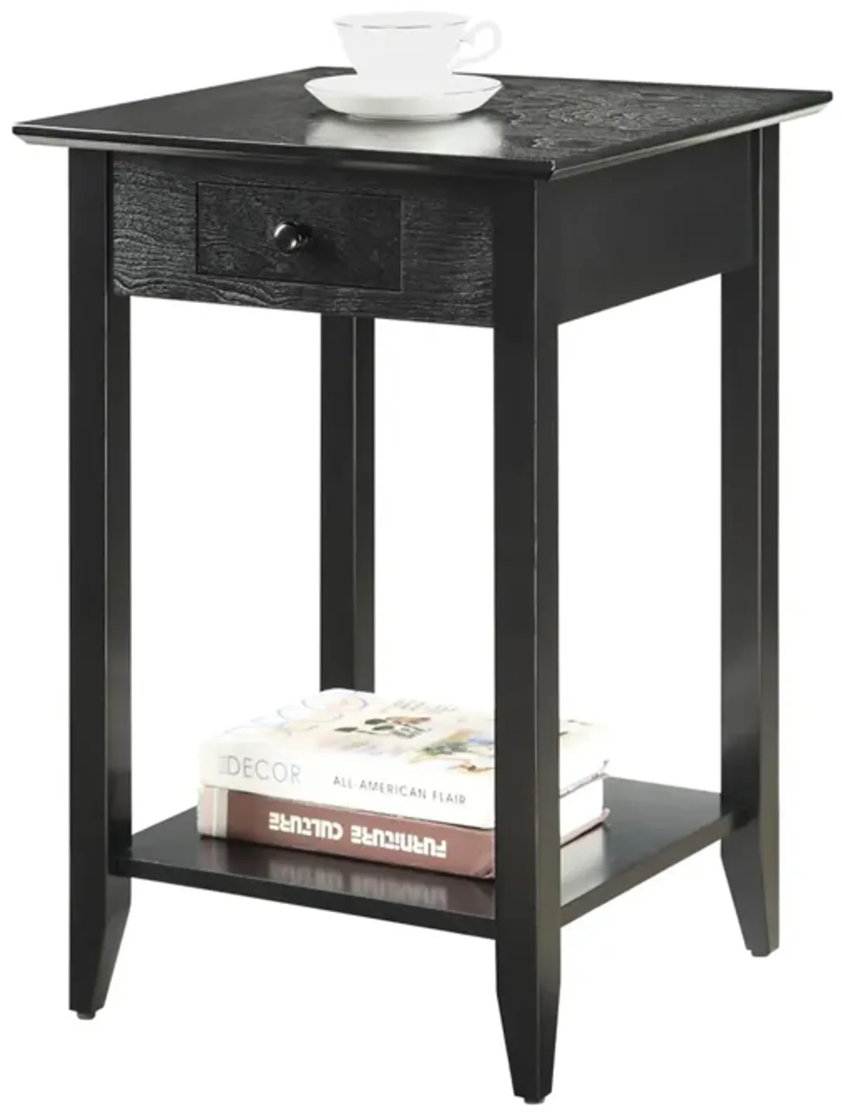 American Heritage 1 Drawer End Table with Shelf