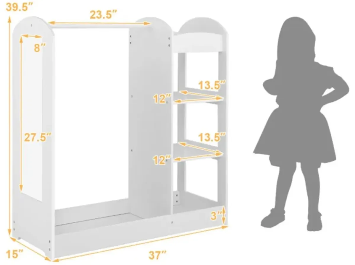 Hivvago Kids Dress Up Storage with Mirror