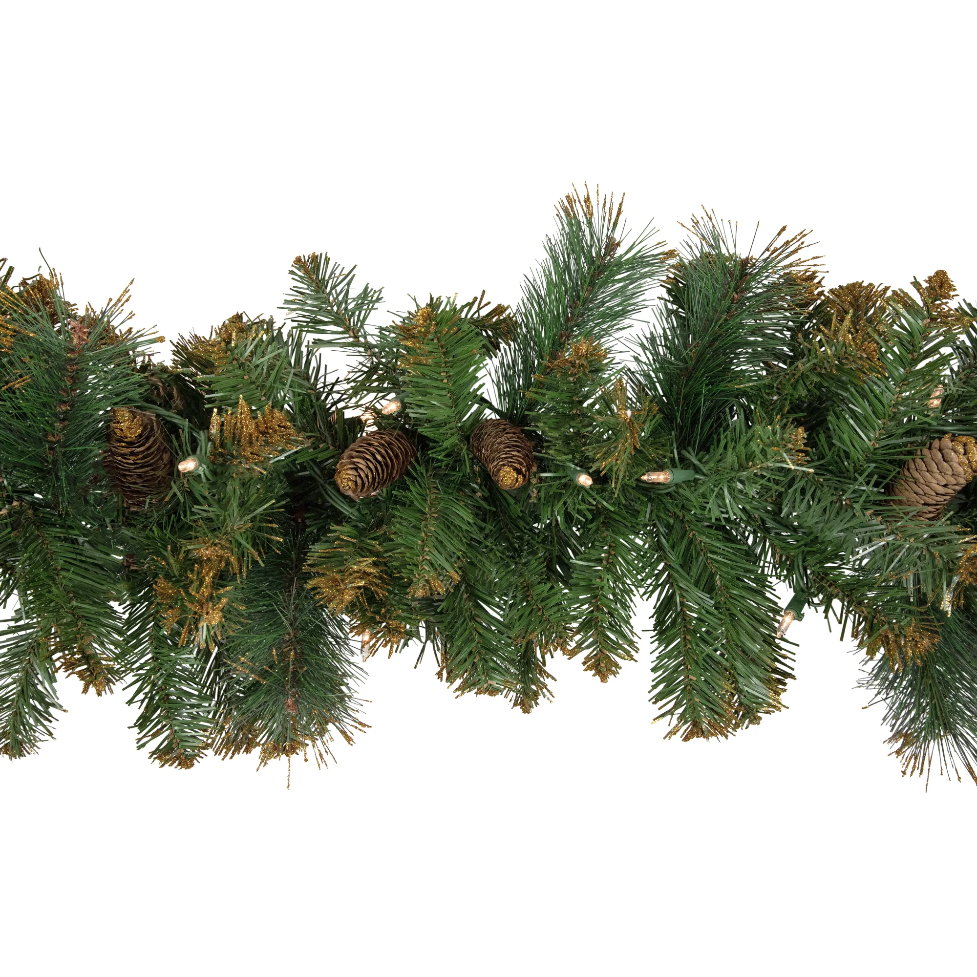 9' x 10" Pre-Lit Yorkville Pine Artificial Christmas Garland - Clear Lights