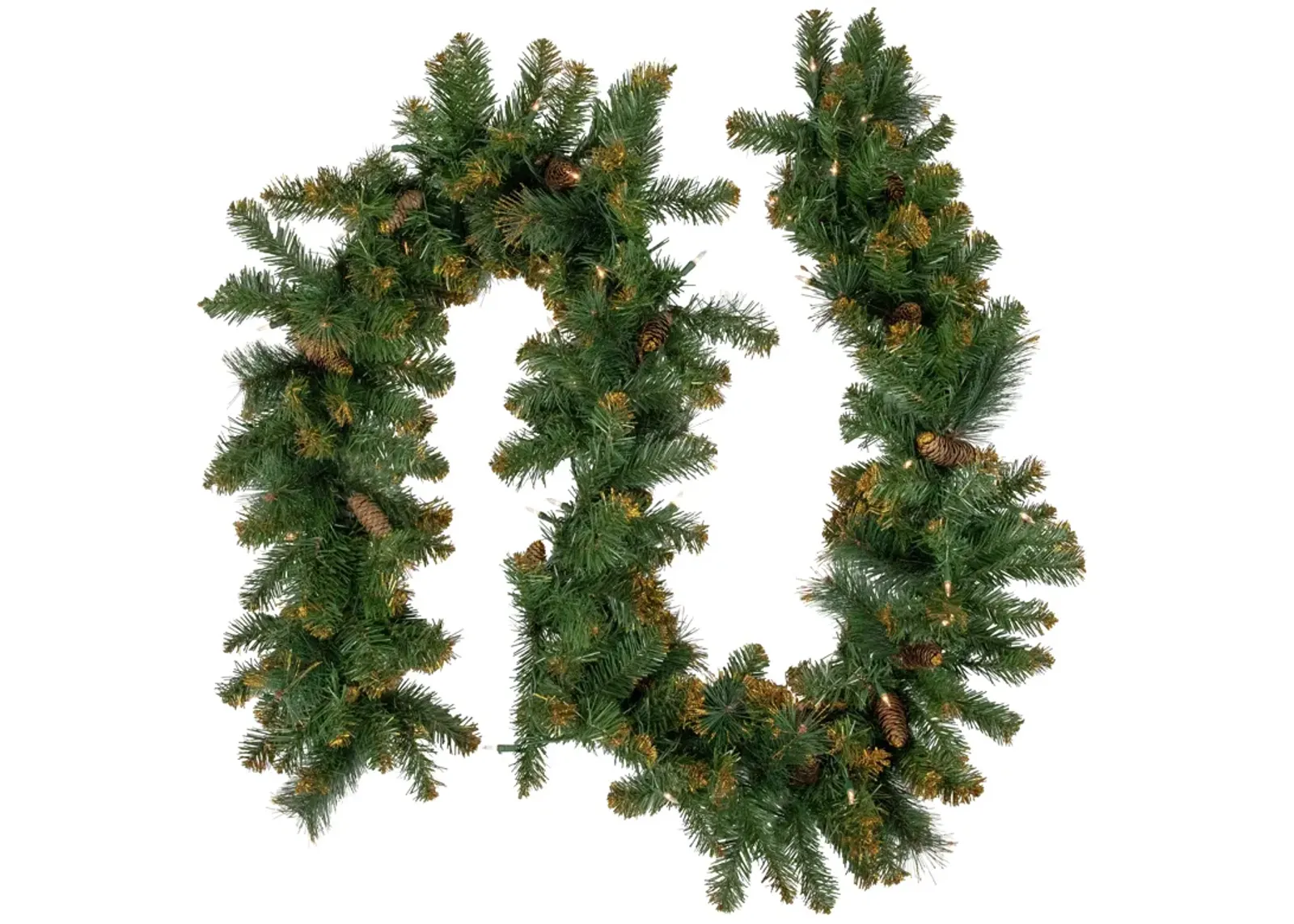 9' x 10" Pre-Lit Yorkville Pine Artificial Christmas Garland - Clear Lights