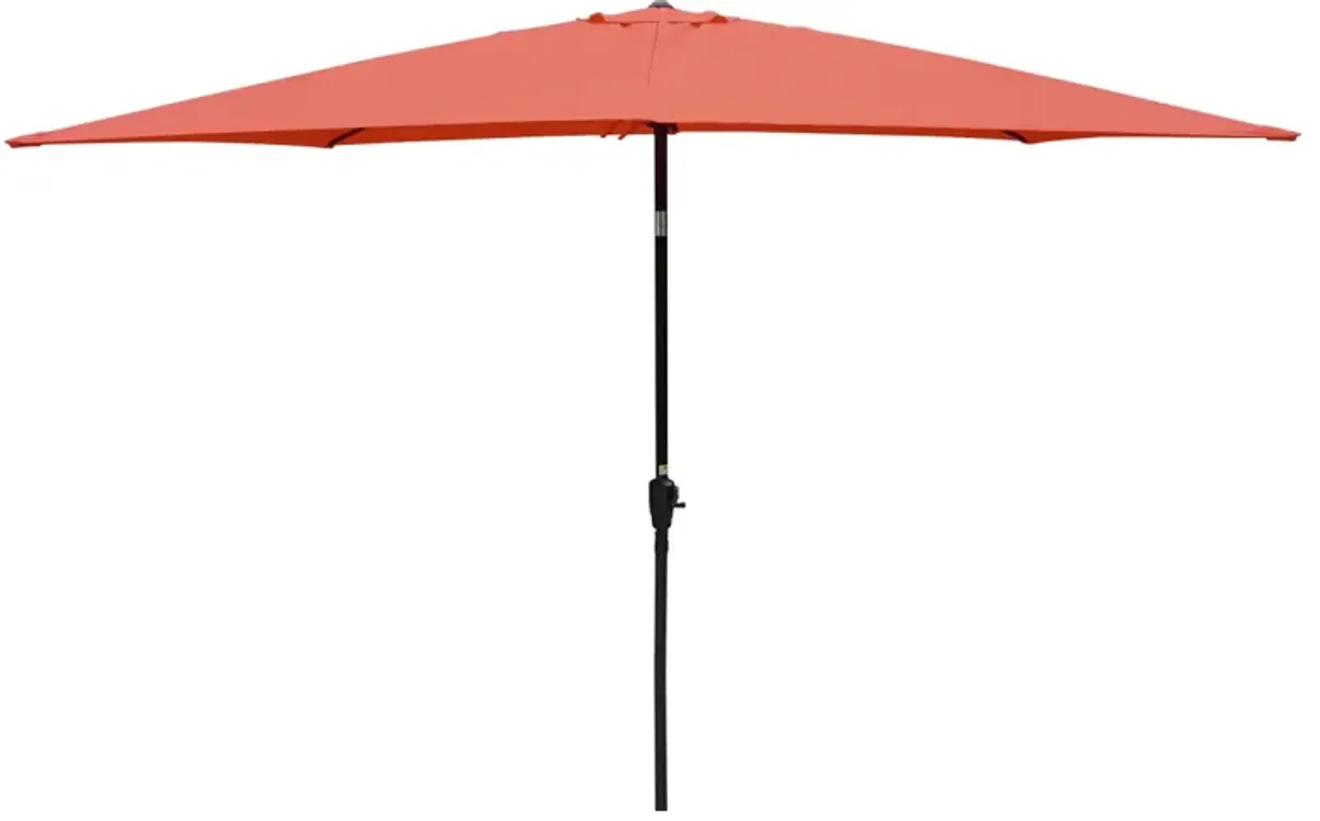 6 X 9FT Patio Umbrella Outdoor Waterproof Umbrella With Crank And Push Button Tilt