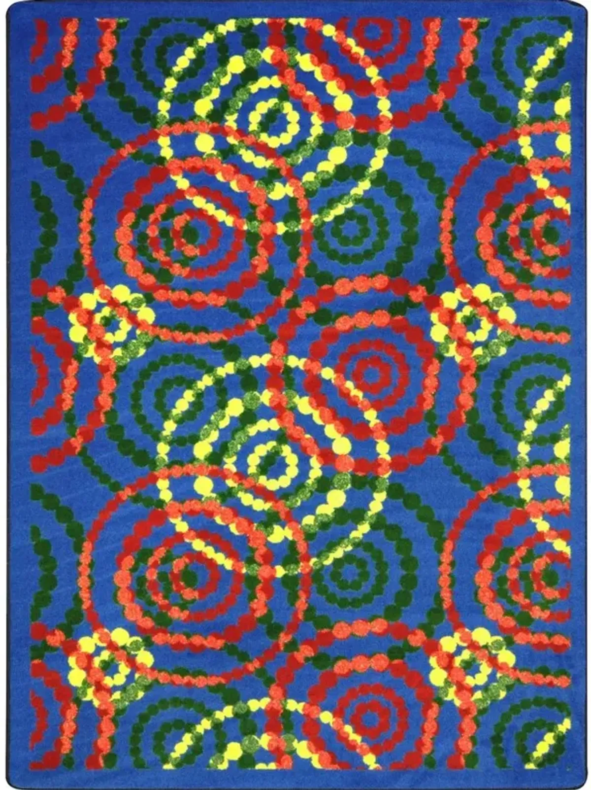 Joy Carpets Kid Essentials Dottie 10'9 x 13'2 Area Rug in Color Colors