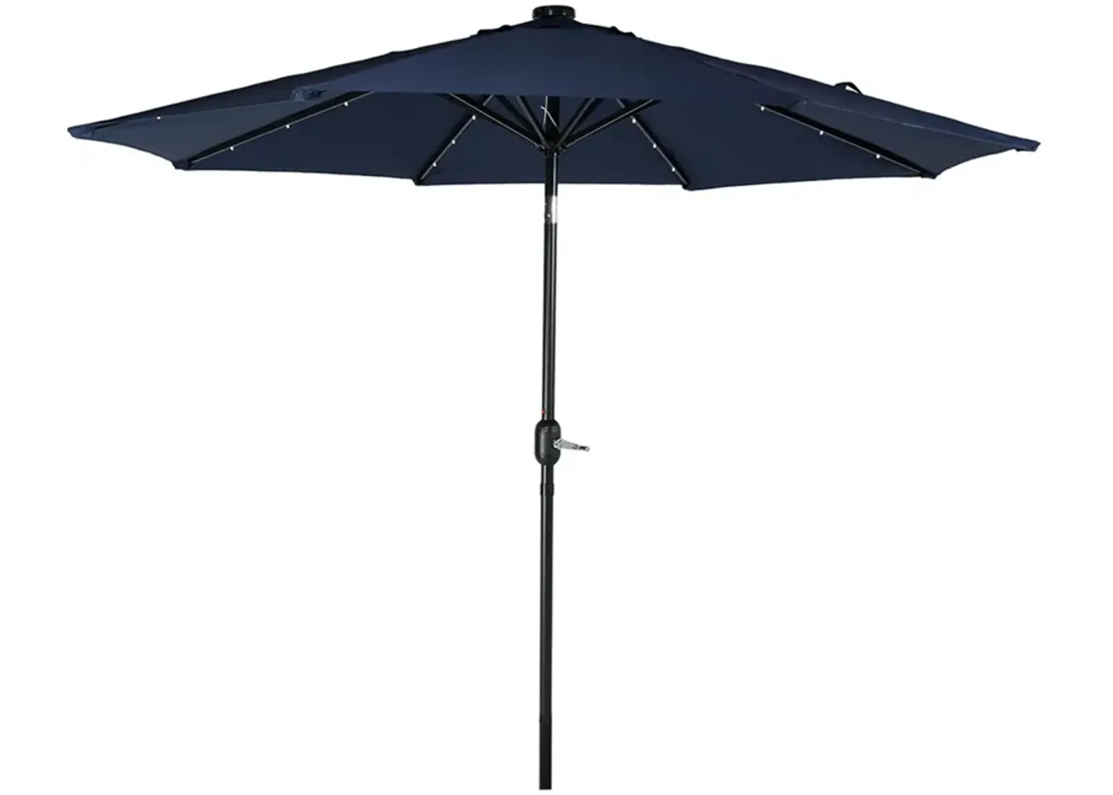 Sunnydaze 9 ft Solar Aluminum Patio Umbrella with Tilt and Crank