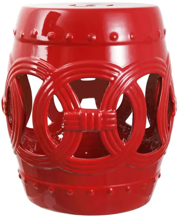 Lucky Coins 16" Chinese Ceramic Drum Garden Stool