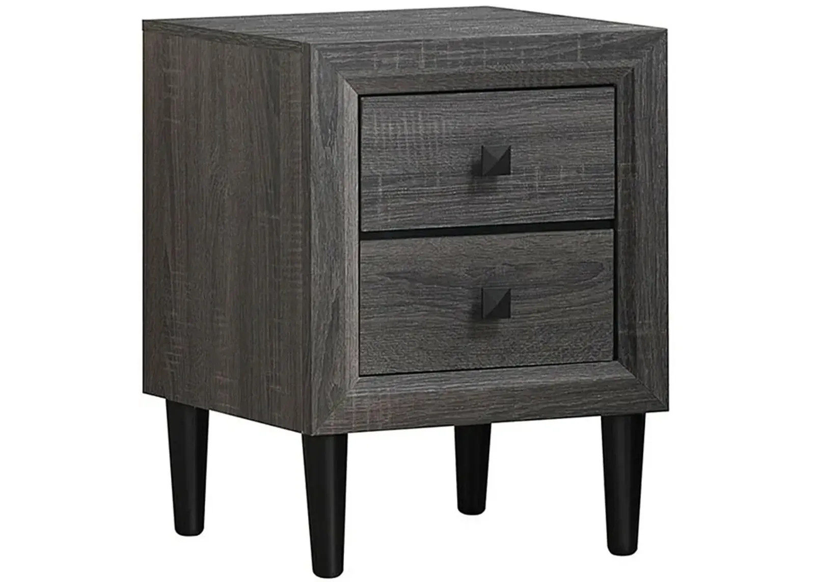 Multipurpose Retro Bedside Nightstand with 2 Drawers