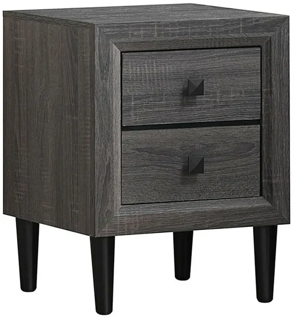 Multipurpose Retro Bedside Nightstand with 2 Drawers