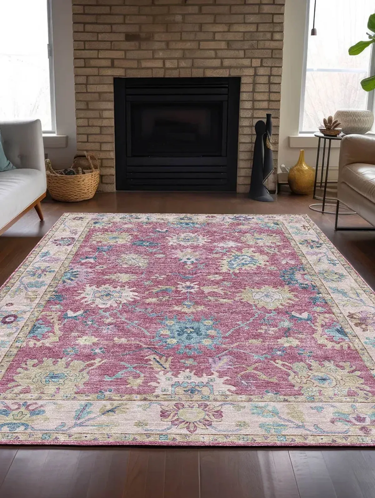 Hatay HY7 Pink 3' x 5' Rug