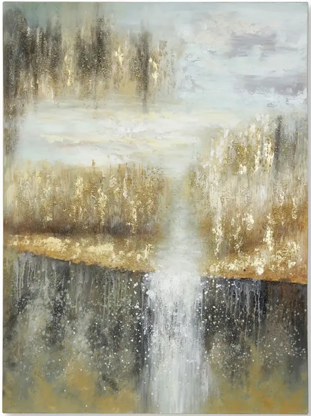 Golden Abstract Canvas