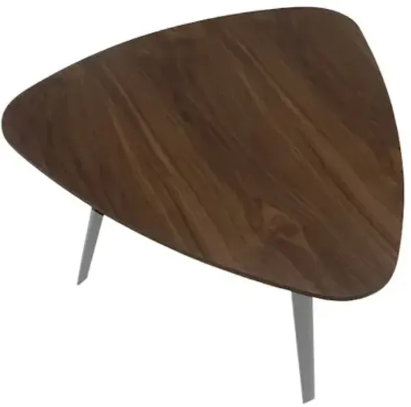 Pangea Home Hal Accent Table Veneer Walnut