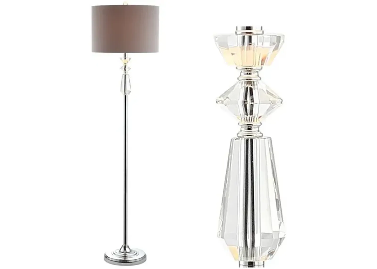 Layla Crystal / Metal LED Floor Lamp