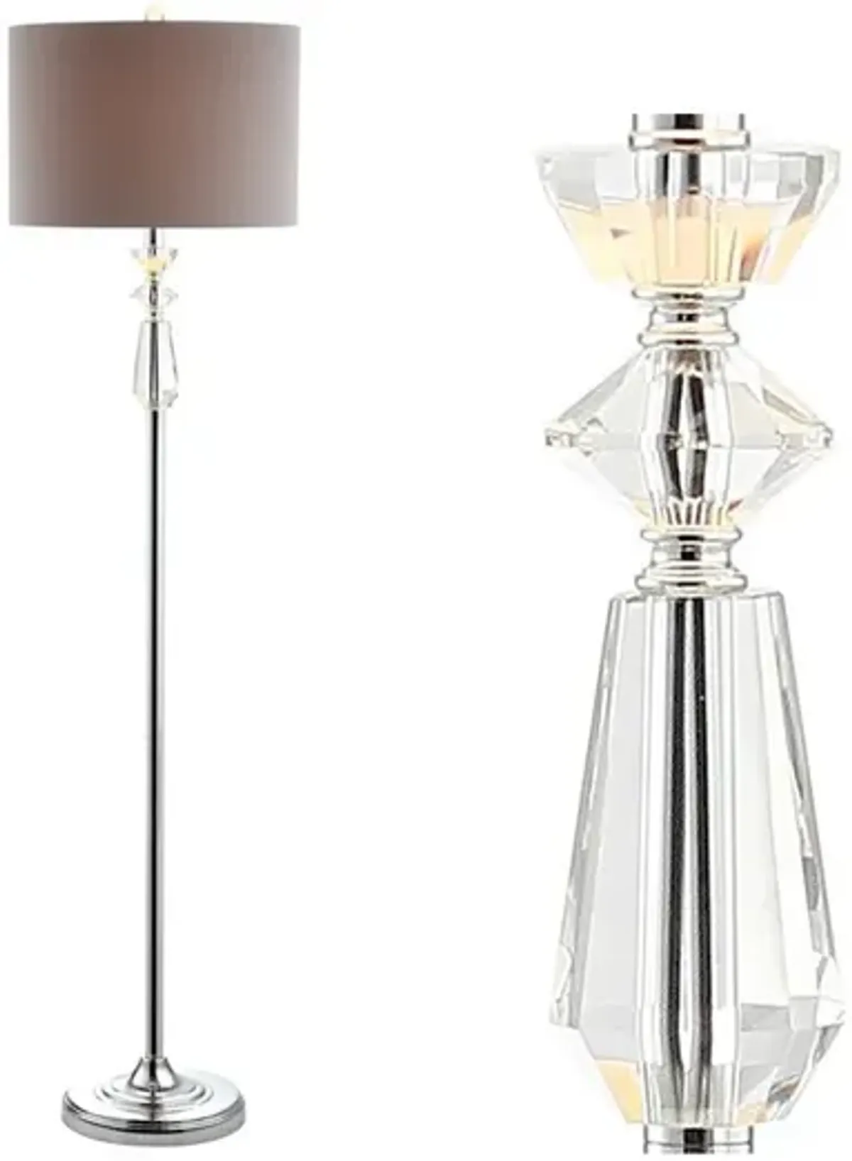 Layla Crystal / Metal LED Floor Lamp