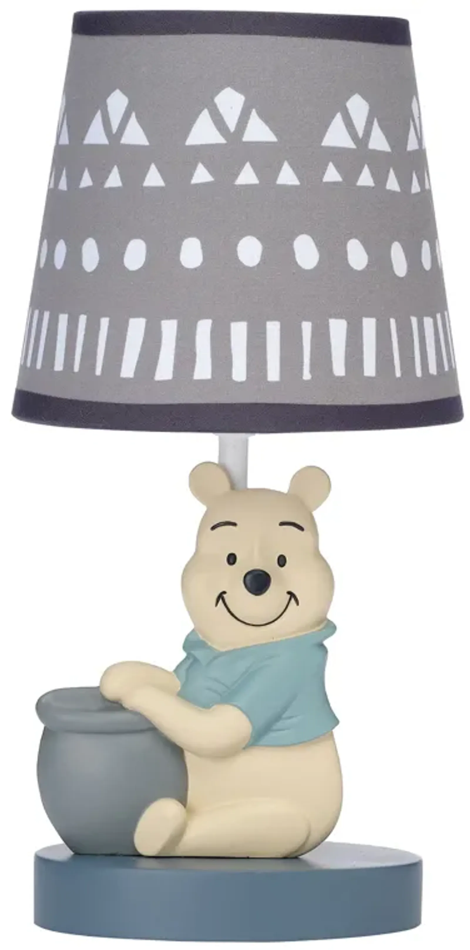 Lambs & Ivy Disney Baby Forever Pooh Gray Lamp with Shade & Bulb