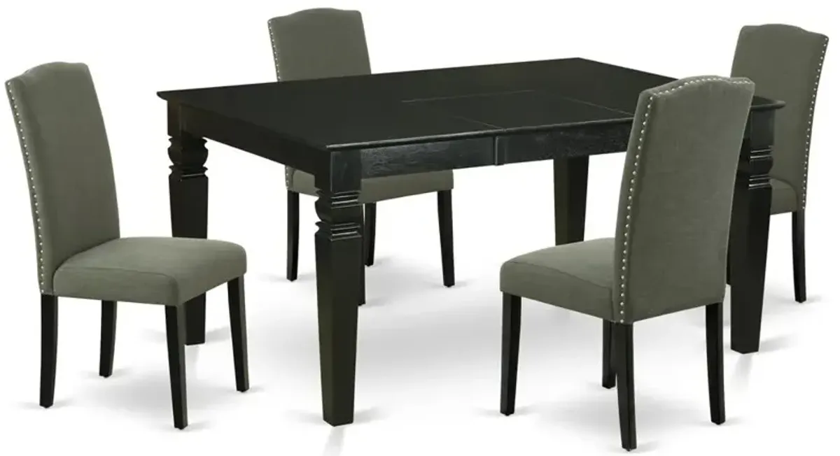 Dining Room Set Black, WEEN5-BLK-20
