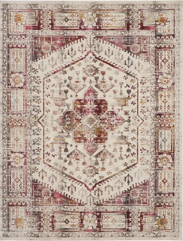 Vintage Kashan VKA08 Ivory/Red 8'10" x 11'10" Rug