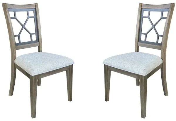 Parker House Furniture Sundance Dining - Sandstone Grid Dining Chair Two Pack