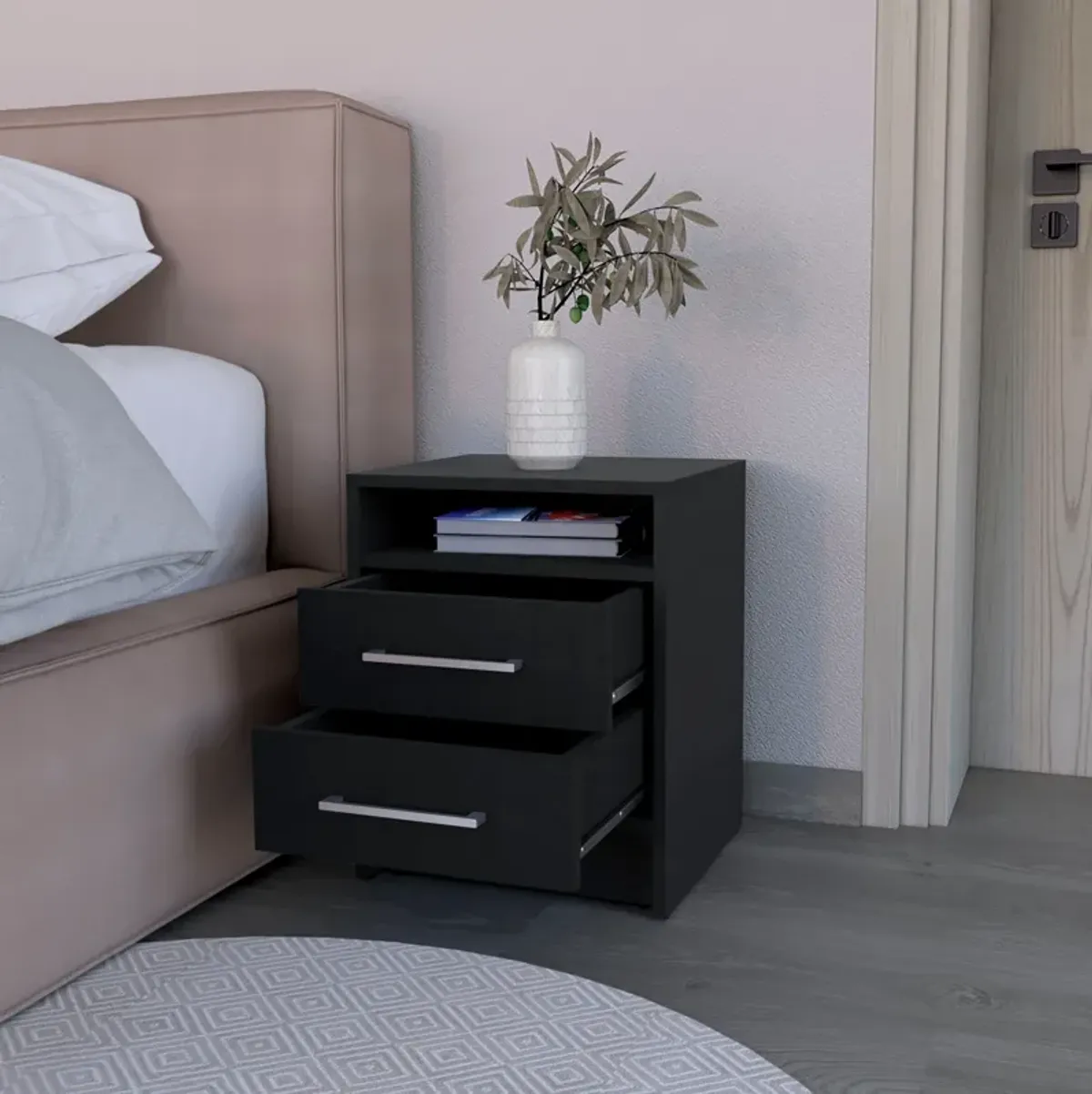 Nightstand Chase, Bedroom, Black