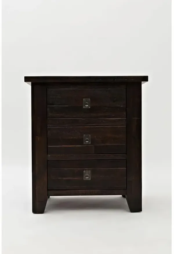 Jofran Distressed Rustic Solid Acacia Nightstand