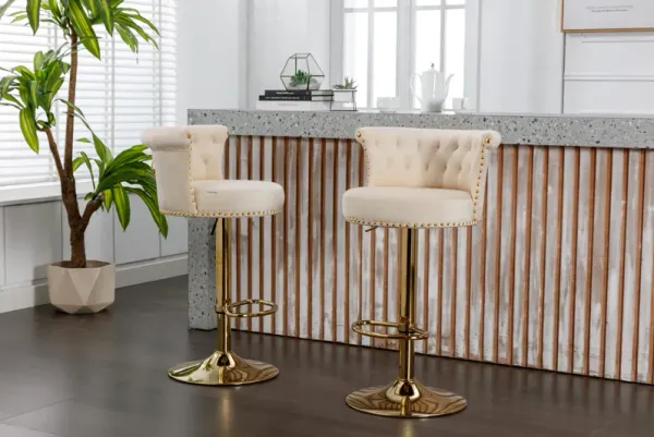 Streamdale Adjustable Swivel Bar Stools Set for Kitchen, Dining Room