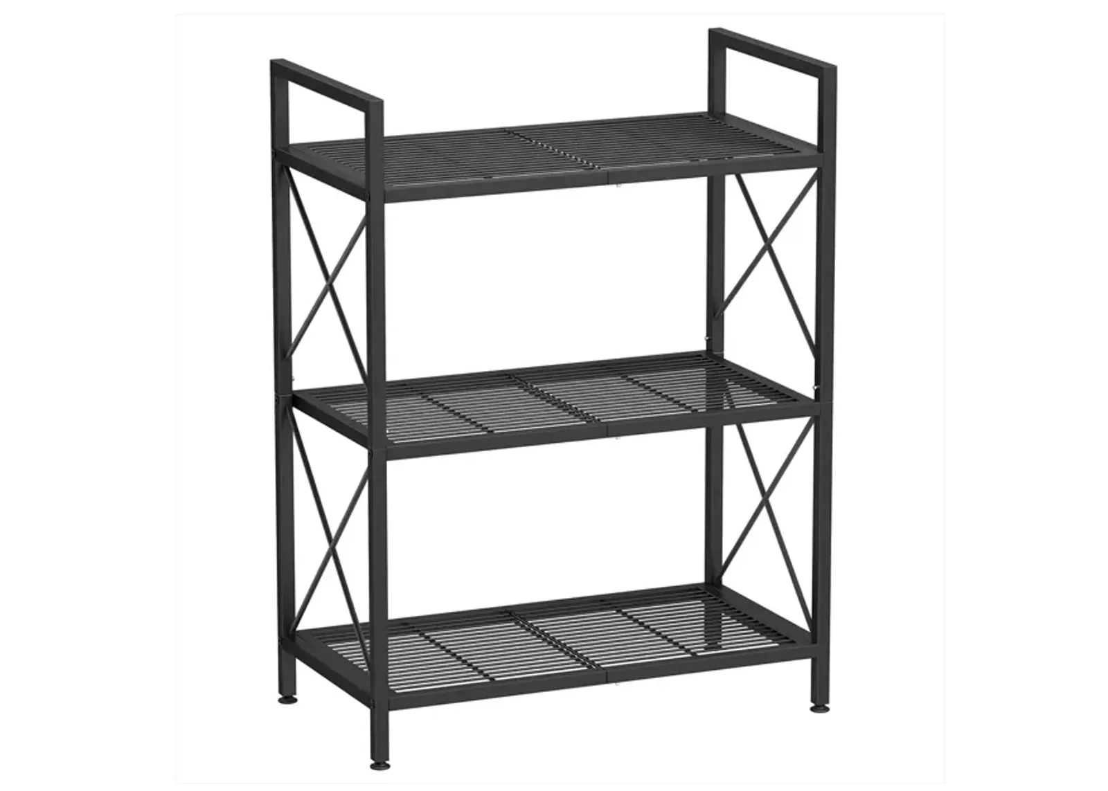 3-Tier Metal Storage Rack with Wheels