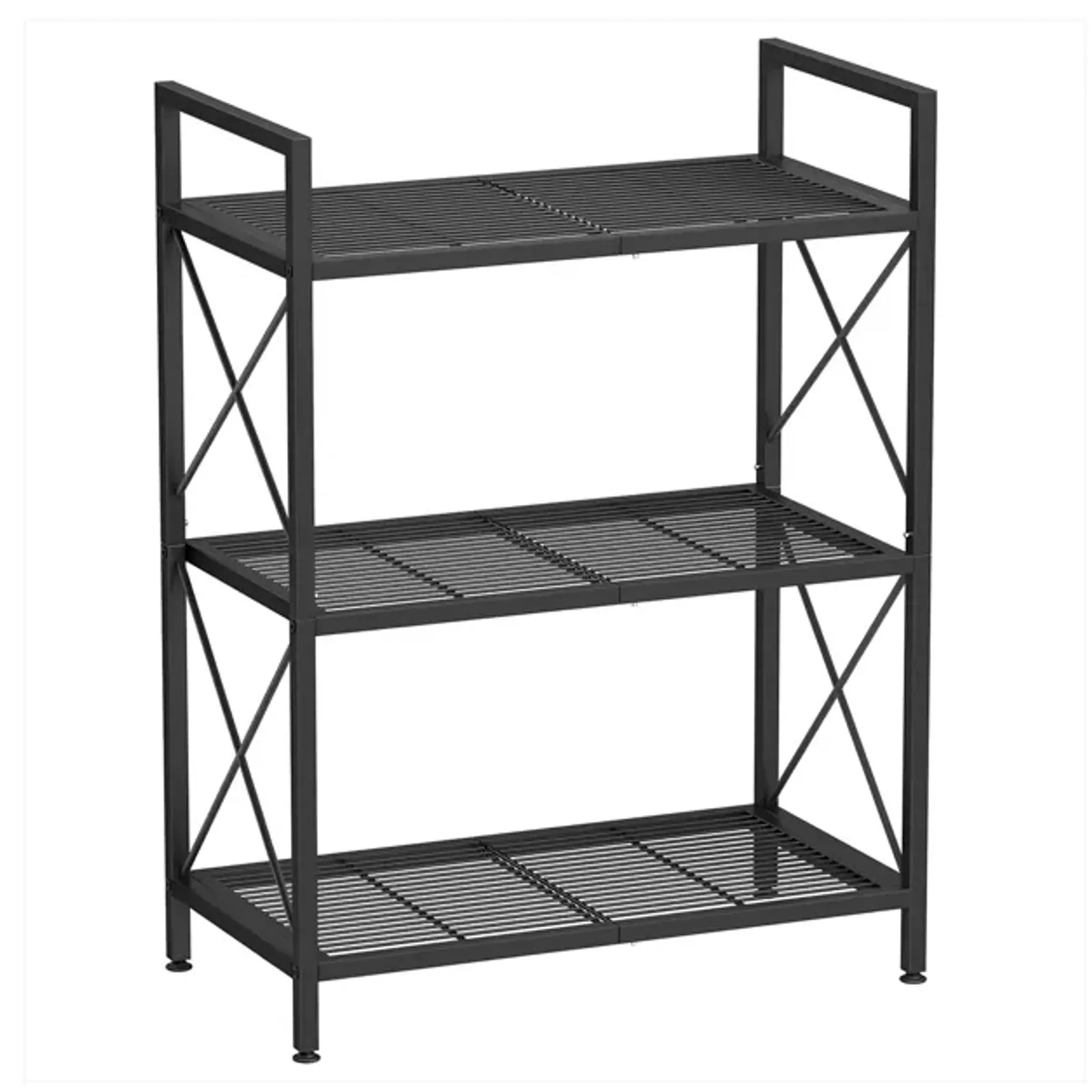 3-Tier Metal Storage Rack with Wheels