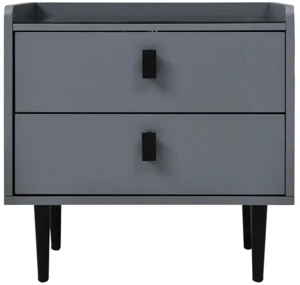 Nightstand With Wireless Charging Station, USB Charging And Adjustable LED Lights