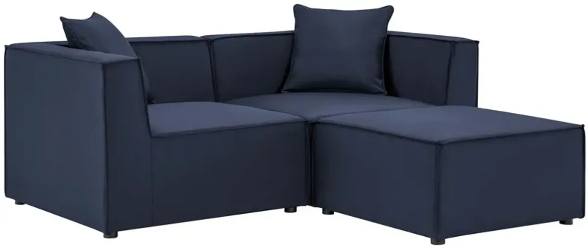 Modway - Saybrook Outdoor Patio Upholstered Loveseat and Ottoman Set