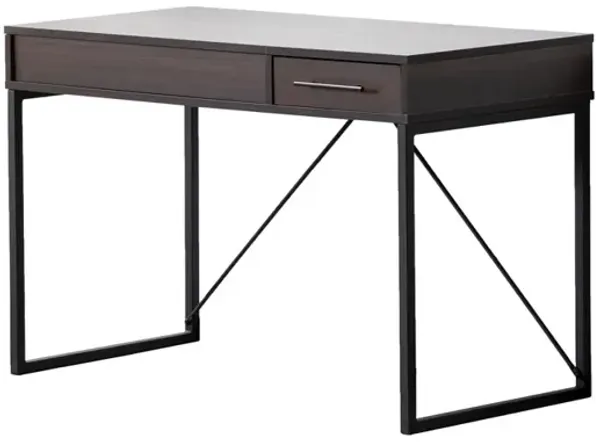 Streamdale Juno Dark Brown Wood Lift Top Desk With Hidden Storage And Drawer