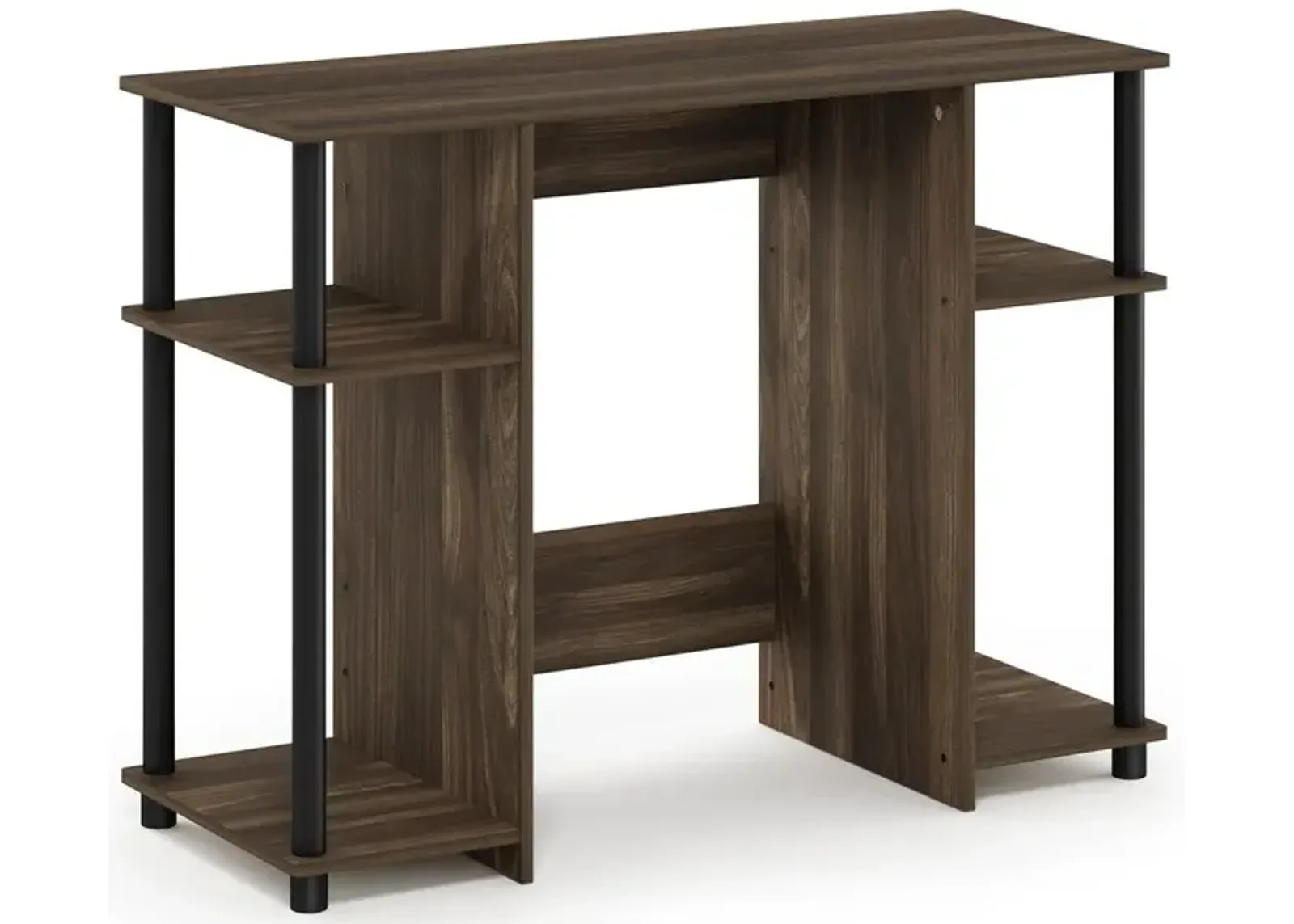 Furinno 15112 JAYA Compact Computer Study Desk, Columbia Walnut/Black