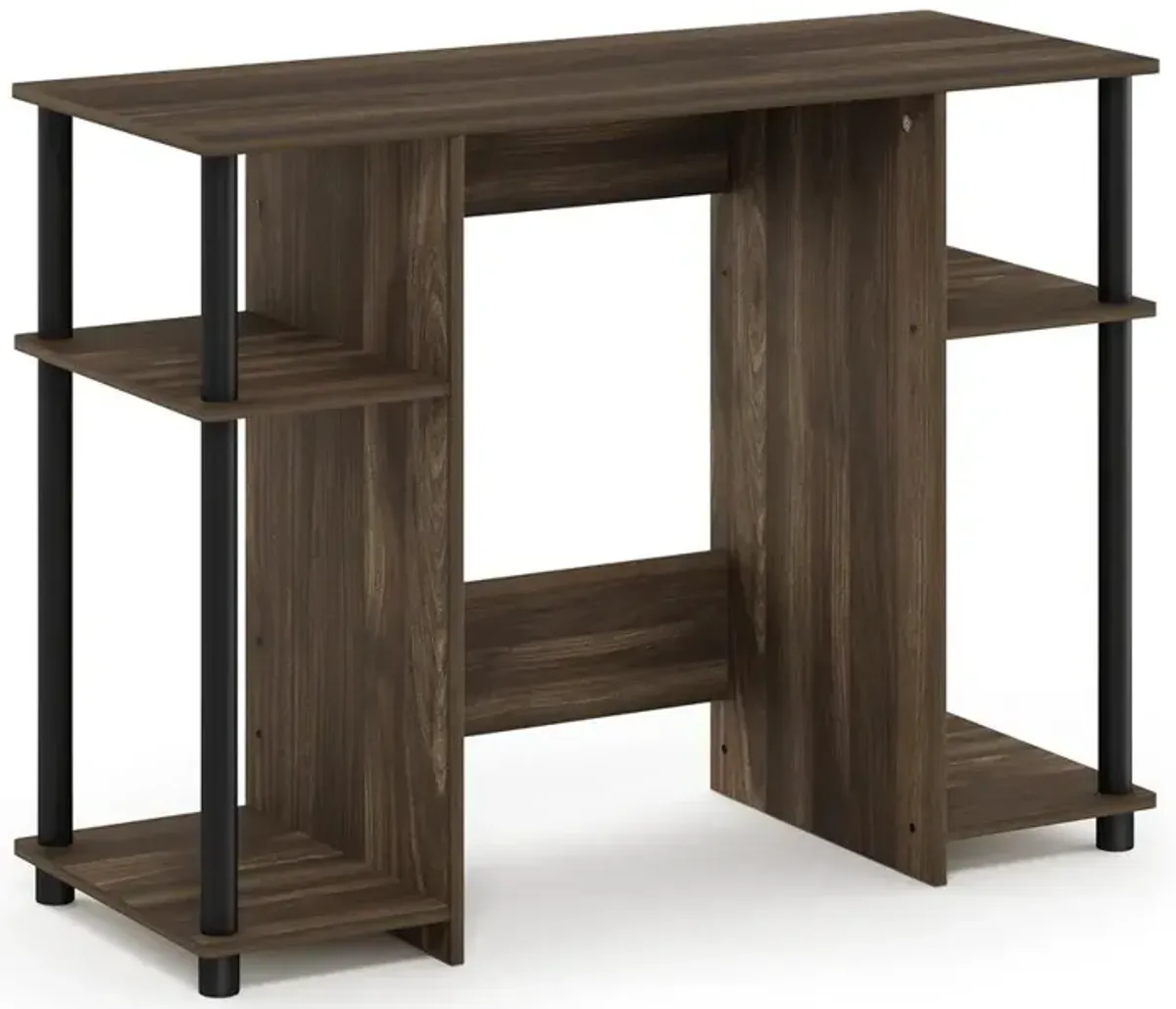 Furinno 15112 JAYA Compact Computer Study Desk, Columbia Walnut/Black