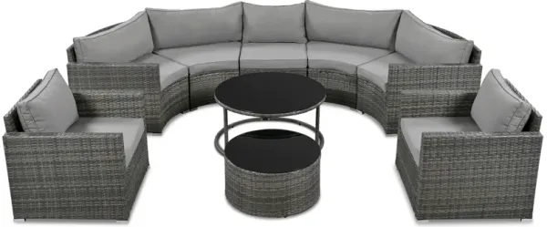 Merax Outdoor Half-moon Patio Sofa Set