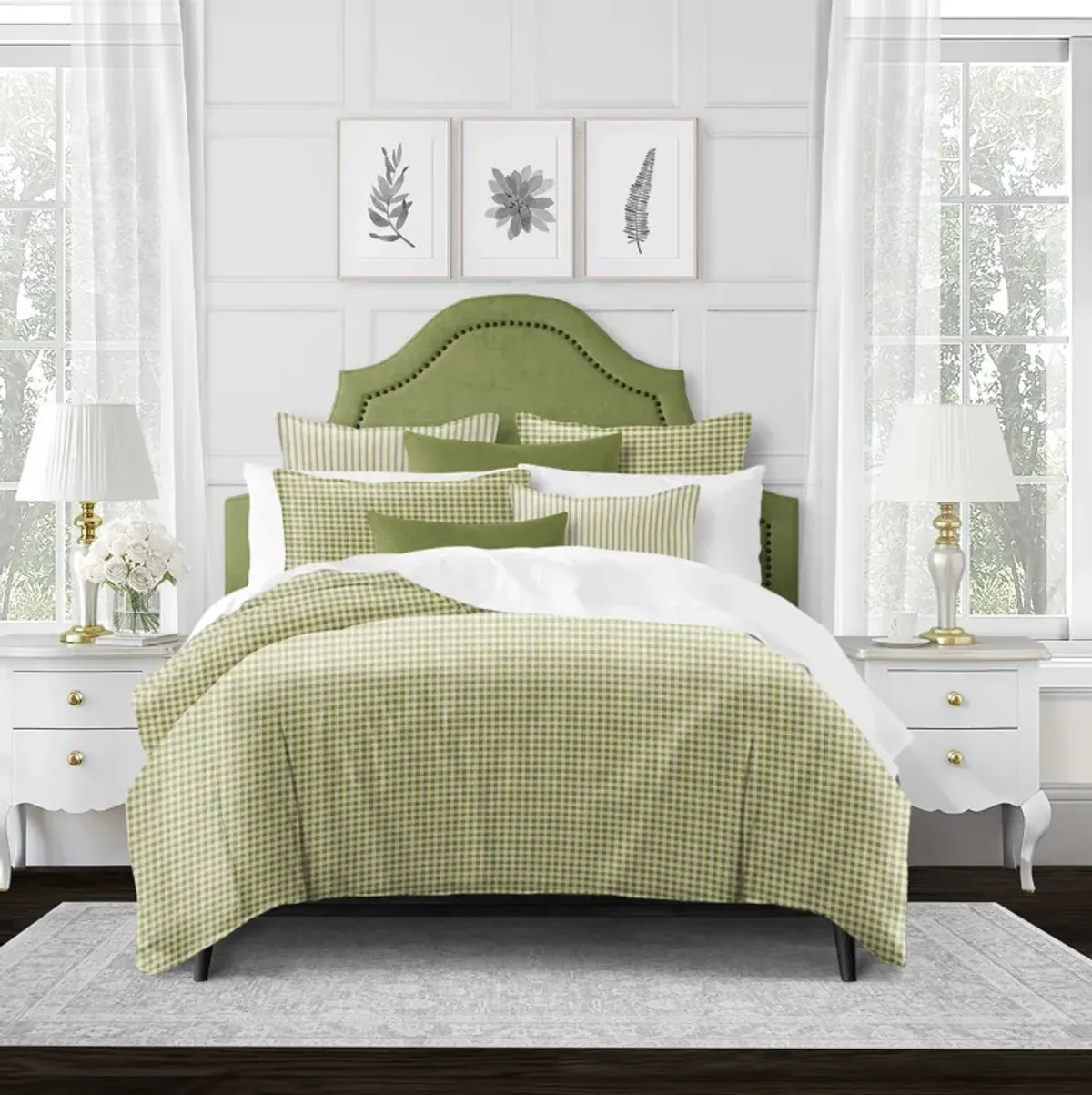 6ix Tailors Fine Linens Lincolnshire Basil Comforter Set