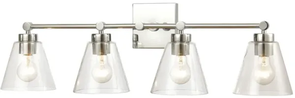 East Point 33'' Wide 4-Light Silver Vanity Light