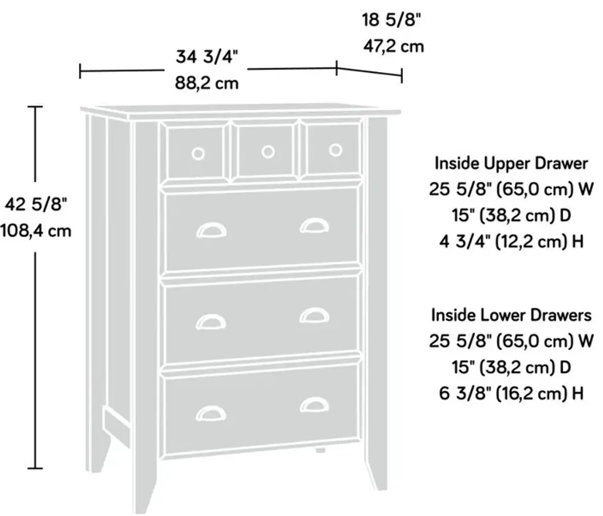 Sauder Shoal Creek 4-Drawer Chest Jw 3A