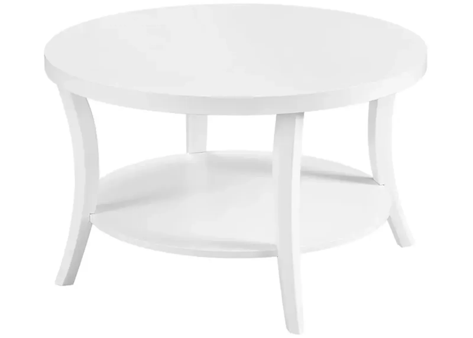 Convenience Concepts Charleston Round Coffee Table with Shelf