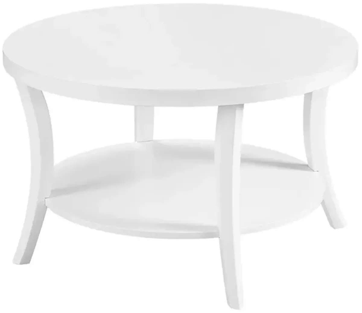 Convenience Concepts Charleston Round Coffee Table with Shelf