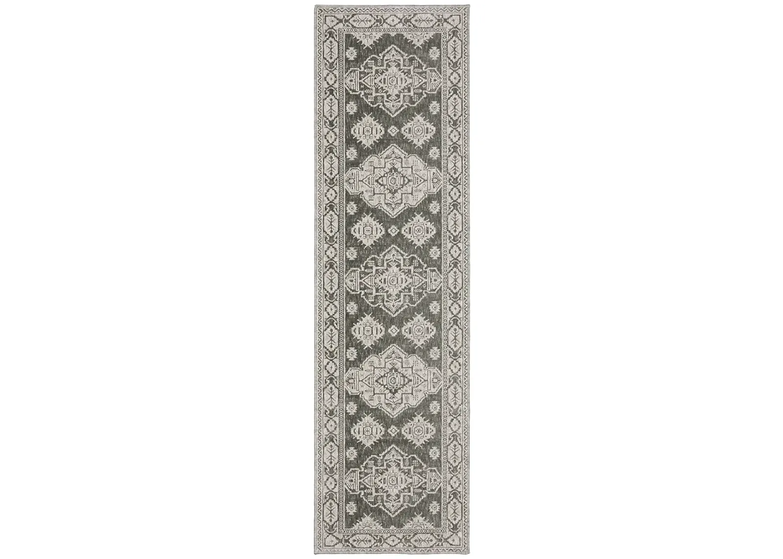 Intrigue 2'3" x 7'6" Grey Rug