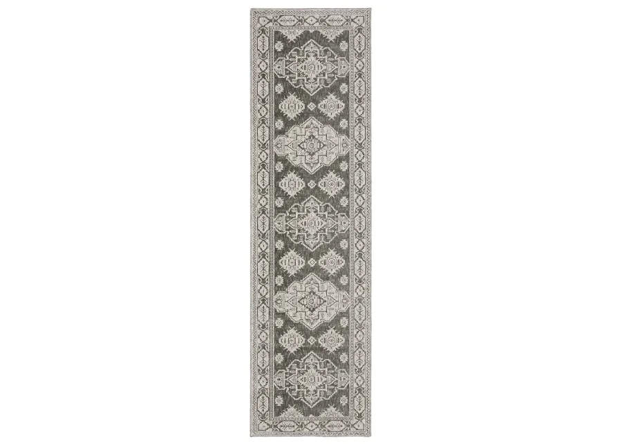 Intrigue 2'3" x 7'6" Grey Rug