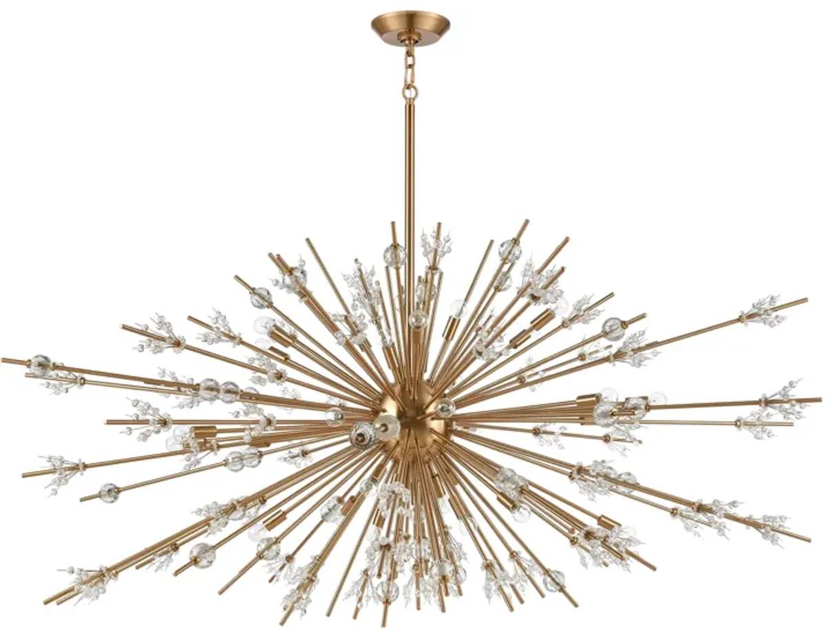 Starburst 72'' Wide 31-Light Gold Chandelier